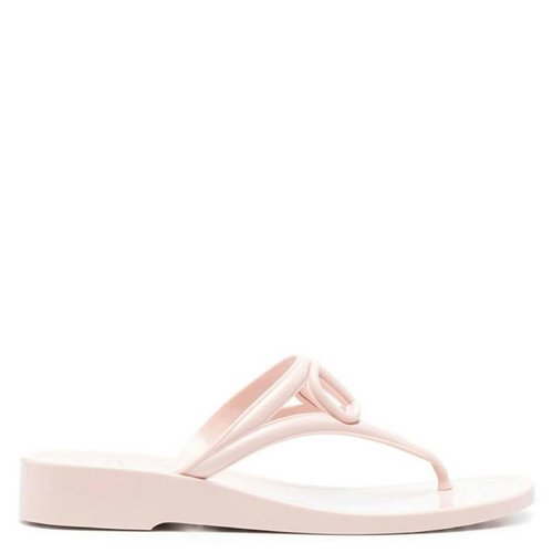 Valentino Garavani Pink VLogo Signature Rubber Thong Sandals - Rose Quartz - 4W2S0IG8ZFV16Q