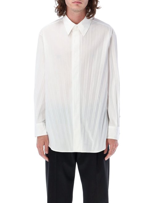 Valentino Garavani Pleated Cotton-blend Shirt - 2V0ABX955ET0BO