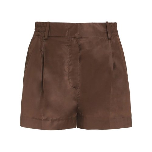 Valentino Garavani Pressed-Crease Tailored Shorts - Brown - XB0RF1Z5745Y79