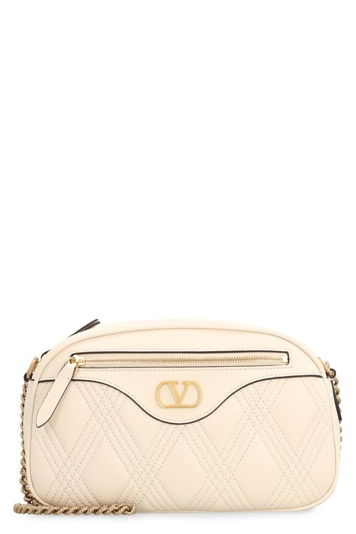 Valentino Garavani Quiltie 67 Leather Shoulder Bag - White - WB0R03IFE_REN