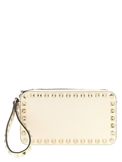 Valentino Garavani rockstud Clutch Bag - White - W2P0AR3VSHI16