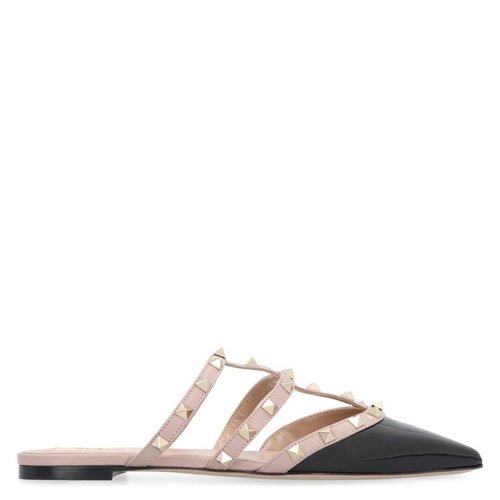 Valentino Garavani Rockstud Patent Leather Mules - 4W2S0H15VNWN91