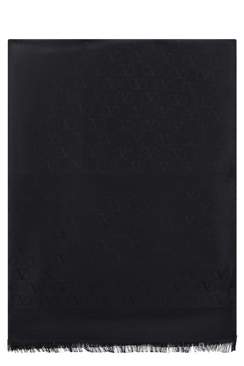 Valentino Garavani Scarf In Silk And Wool - SW0ED007AJB0NO