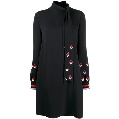 Valentino Garavani Sequin-Detail Long-Sleeve Dress - Black - UB3VAD585KGK92