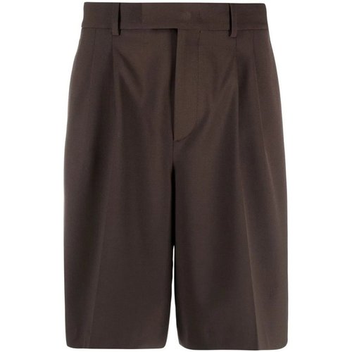 Valentino Garavani Side Panel Tailored Shorts - Brown - VV0RDB367CRE87
