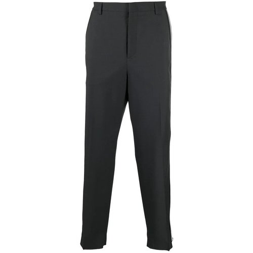 Valentino Garavani Side-Stripe Wide-Leg Tailored Trousers - Grey - VV3RBG0171K37X