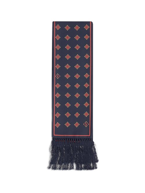 Valentino Garavani Silk Scarf - Navy/Yellow/Red - 7Y2E600AQGHDVP
