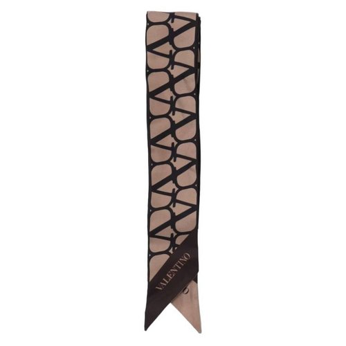 Valentino Garavani Silk Toile Iconographe VLogo Signature Scarf - Beige - 3W2E6017QDNV3D