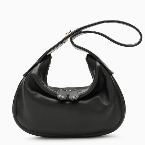 Valentino Garavani Small Go-hobo Bag In Leather - Black - 4W0B0N54ZFJ0NO