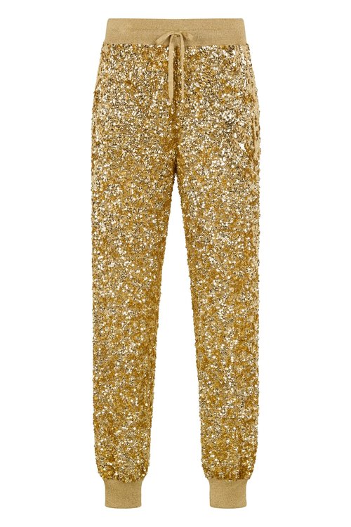 Valentino Garavani Sport Pants With Gold Sequins Tone On Tone - 2B3MD05Q7S1L01