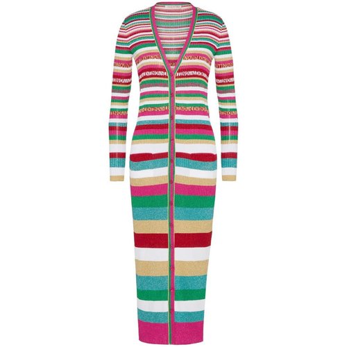 Valentino Garavani Stripes Lurex Cardigan - Blue/Pink - 3B3KA06F862M12