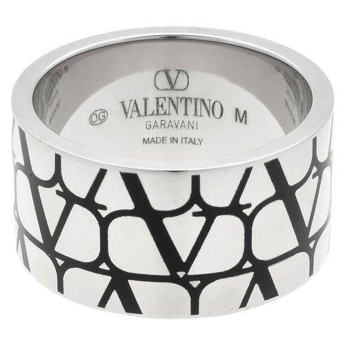 Valentino Garavani Toile Iconographe Ring - Black - 5Y2J0S07GMUP0N