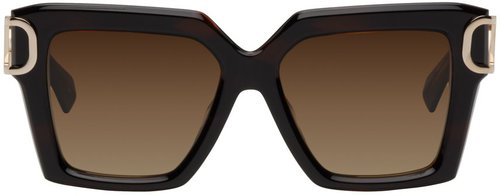 Valentino Garavani Tortoiseshell I Squared Frame Sunglasses - Translucent Brown//D - VLS-107B-55