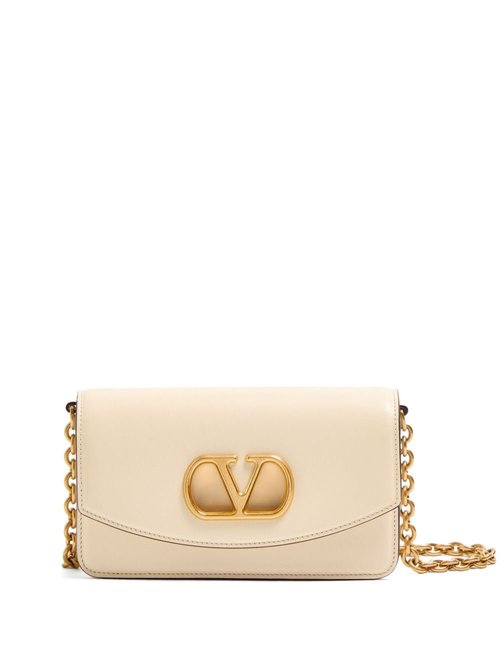 Valentino Garavani Vain Small Leather Clutch - White - WB0R71GCBREN