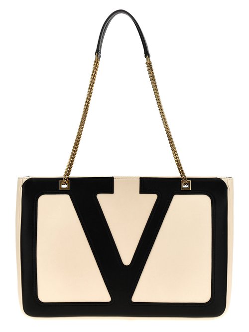 Valentino Garavani viva Superstar Shopping Bag - Black/White - W2B0R13PTJR4V