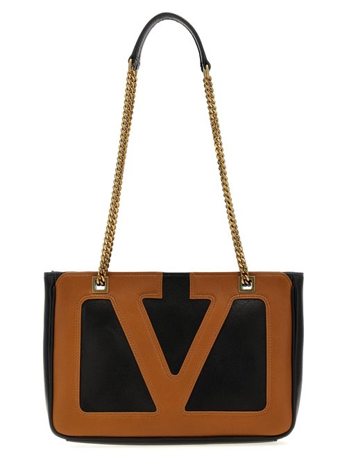 Valentino Garavani viva Superstar Shopping Bag - Black/Gold Tone - WB0R14PTJ_RFA