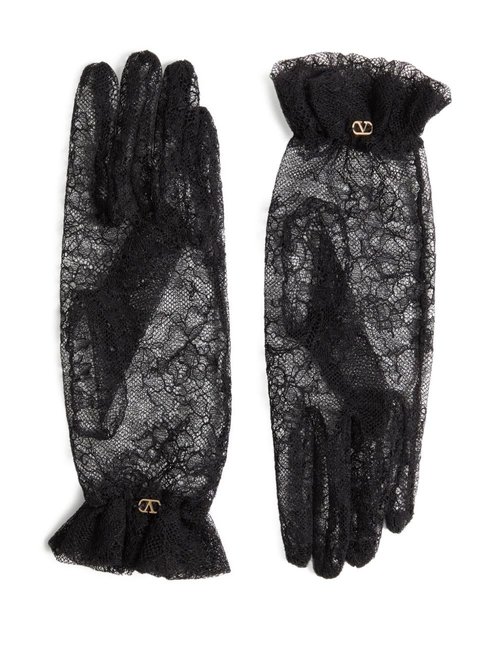 Valentino Garavani Vlogo Lace Gloves - WGD00FYCCN06