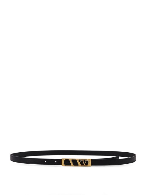 Valentino Garavani Vlogo Leather Belt - 7W0T0SU1IYR0NO