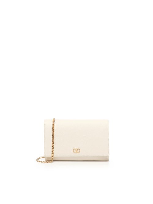 Valentino Garavani Vlogo Leather Wallet With Chain - 8W2P0AT7SNPI16