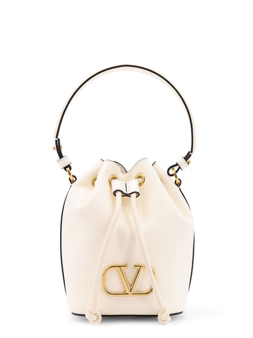 Valentino Garavani Vlogo Signature Bucket Bag - White - 6W2P0Z44VNL098