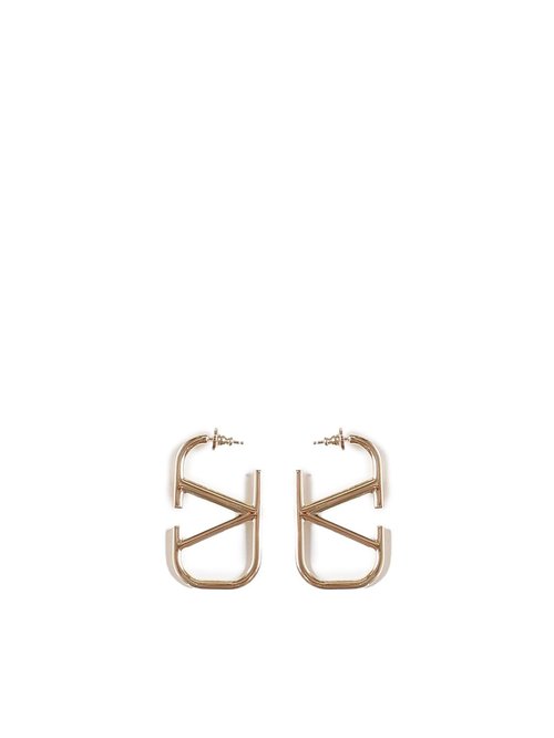 Valentino Garavani Vlogo Signature Earrings In Metal - Oro18 - 5W2J0F96METCS4