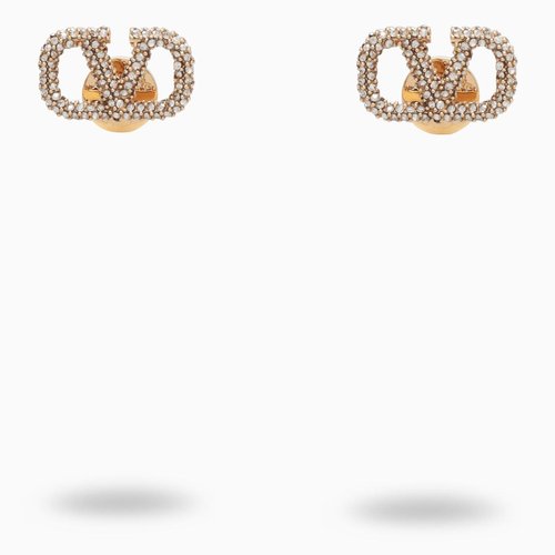 Valentino Garavani Vlogo Signature Gold Earrings - WJ0F85YCWMH5