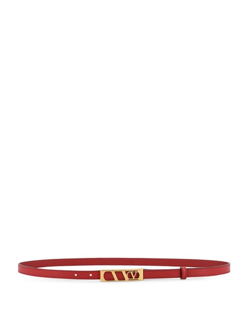 Valentino Garavani Vlogo Signature Leather Belt - 7W0T0SU1IYR0RO
