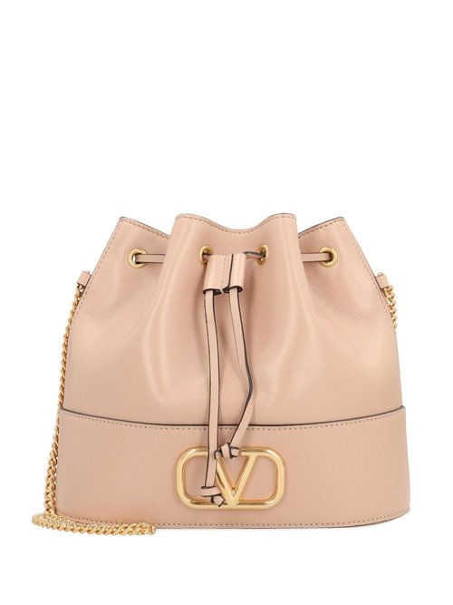 Valentino Garavani Vlogo Signature Leather Mini Bag - Blue/Gold Tone/Pink - WP0T83HPFWRP