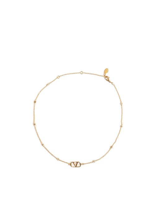 Valentino Garavani Vlogo Signature Necklace With Swarovski Crystals - 6W2J0T54YCWMH5