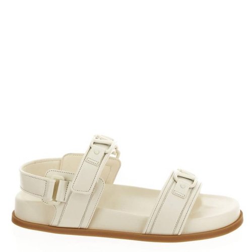 Valentino Garavani Vlogo Signature Touch-Strap Sandals - White - 3W2S0HH6TLE098