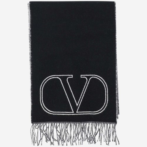 Valentino Garavani Vlogo Signature Wool And Cashmere Scarf - 5Y2ER033ZSY0NI