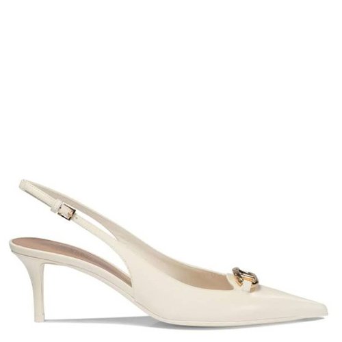 Valentino Garavani VLogo The Bold Edition Slingbacks - Gold Tone/White - 5W2S0JB7EEY098