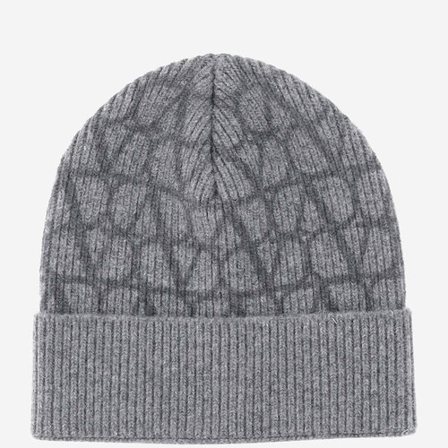 Valentino Garavani Wool Beanie With Logo - 5Y2HB02HMZNMJG
