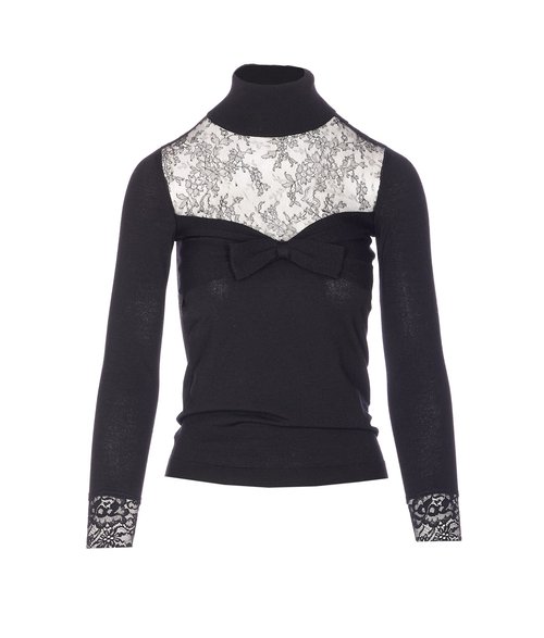 Valentino Garavani Wool Lace Detail Sweater - KC70I9V10NO