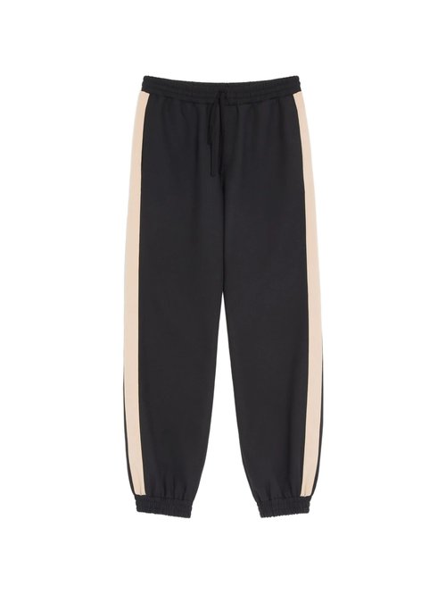Valentino Jersey Bottom Vgold Black Polyester Pantaloni - 260724