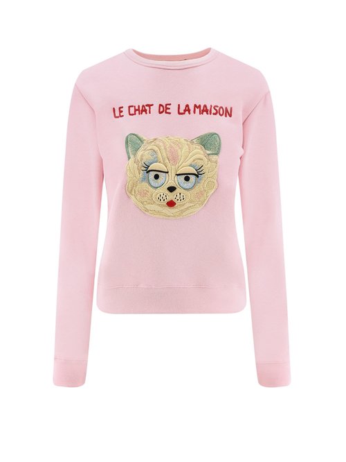Valentino Le Chat De La Maison Cotton Sweatshirt - 7B3MF25A9N816Q