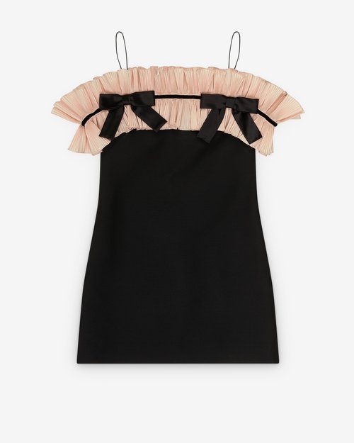 Valentino Mini Dress - Black/Pink - 8B3VAHQ01CF45B