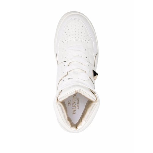 Valentino One Stud Mid - White/Silver - WW2S0CX1RUSL71