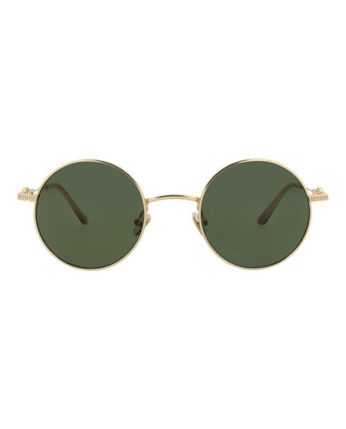 Valentino RoundFrame Metal Sunglasses - Gold Gold Green (Vls/173B/48)
