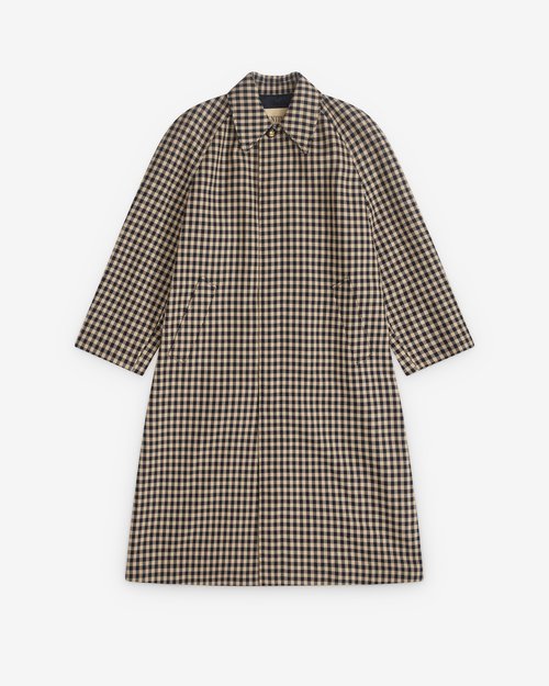 Valentino Single-Breasted Cotton And Wool Coat - Navy/Beige - 7V3CAK00AW6