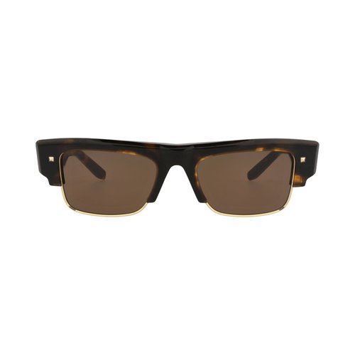 Valentino Square-Frame Acetate/Metal Sunglasses - VLS164C52