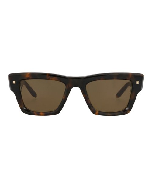 Valentino SquareFrame Acetate Sunglasses - Tortoise Tortoise Brown (Vls/106B/53)
