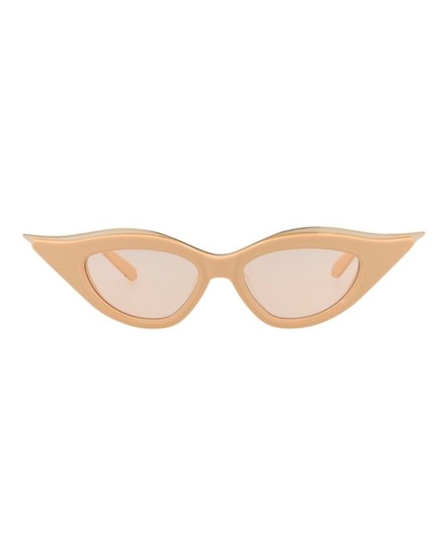 Valentino Sunglasses Cat EyeFrame Acetate and Titanium - Beige Beige Nude (Vls/114C/49)