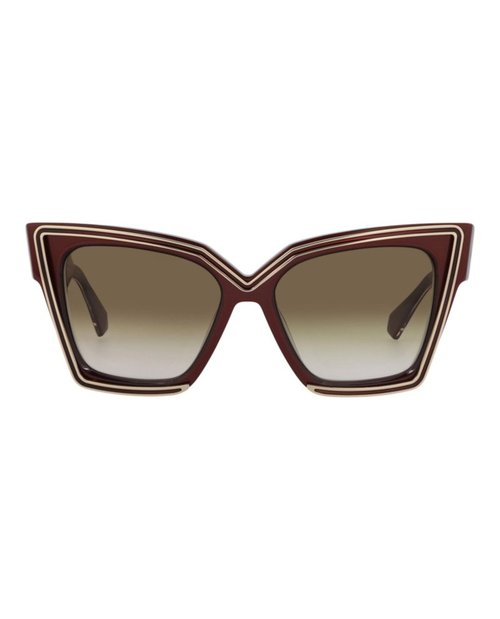 Valentino Sunglasses Cat EyeFrame Acetate - Bordeaux Bordeaux Bron (Vls/126B/54)