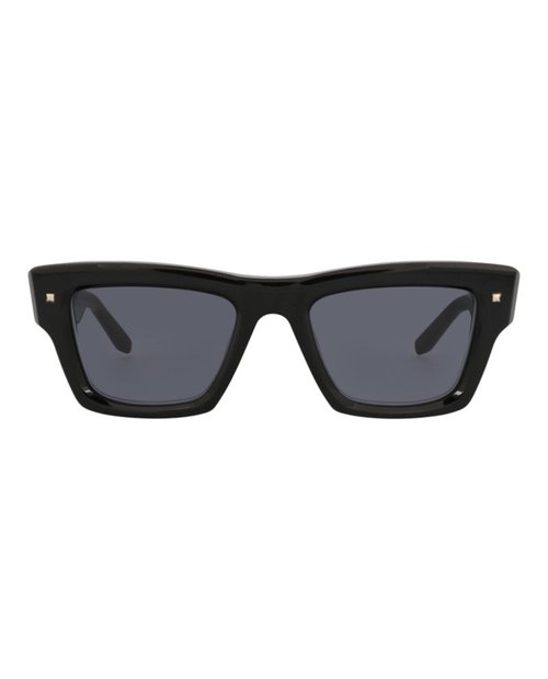 Valentino Sunglasses SquareFrame Acetate - Black Black Grey (Vls/106A/53)