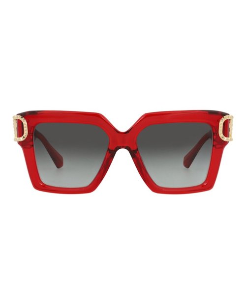 Valentino Sunglasses SquareFrame Acetate - Red Red Grey (Vls/107D/55)