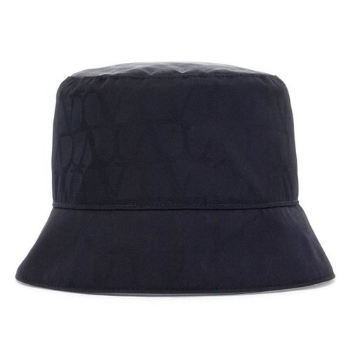Valentino Toile Iconographe Reversible Bucket Hat with Pouch Pocket - Navy Blue - 5Y2HGA14MZG598