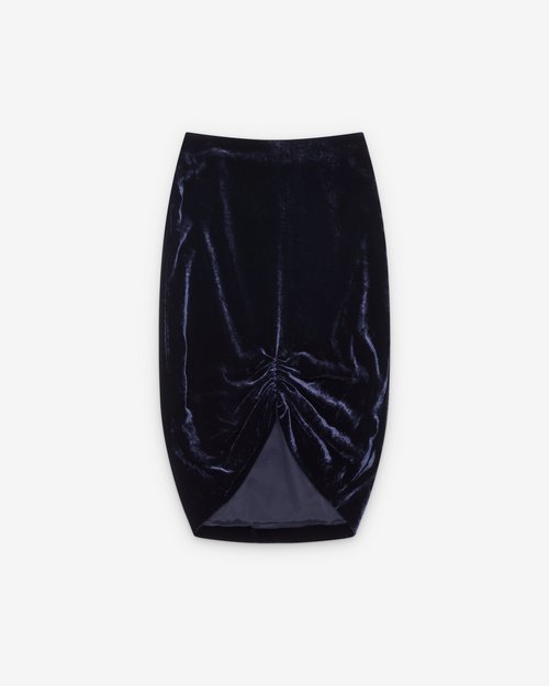 Valentino Velvet Skirt - Navy