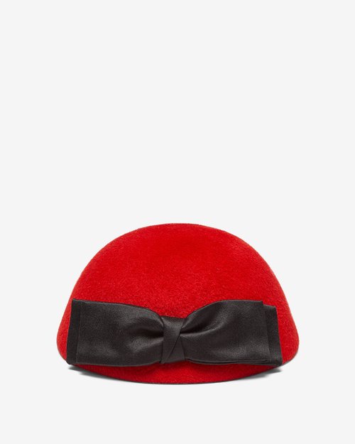 Valentino VLogo Beret - Red/Black - 7W2HQA02RZNBCR
