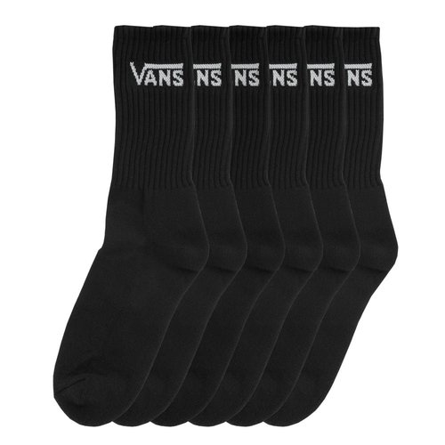 Vans 6 Pack Classic Crew - Black/White Logo - VN000QCBBLK